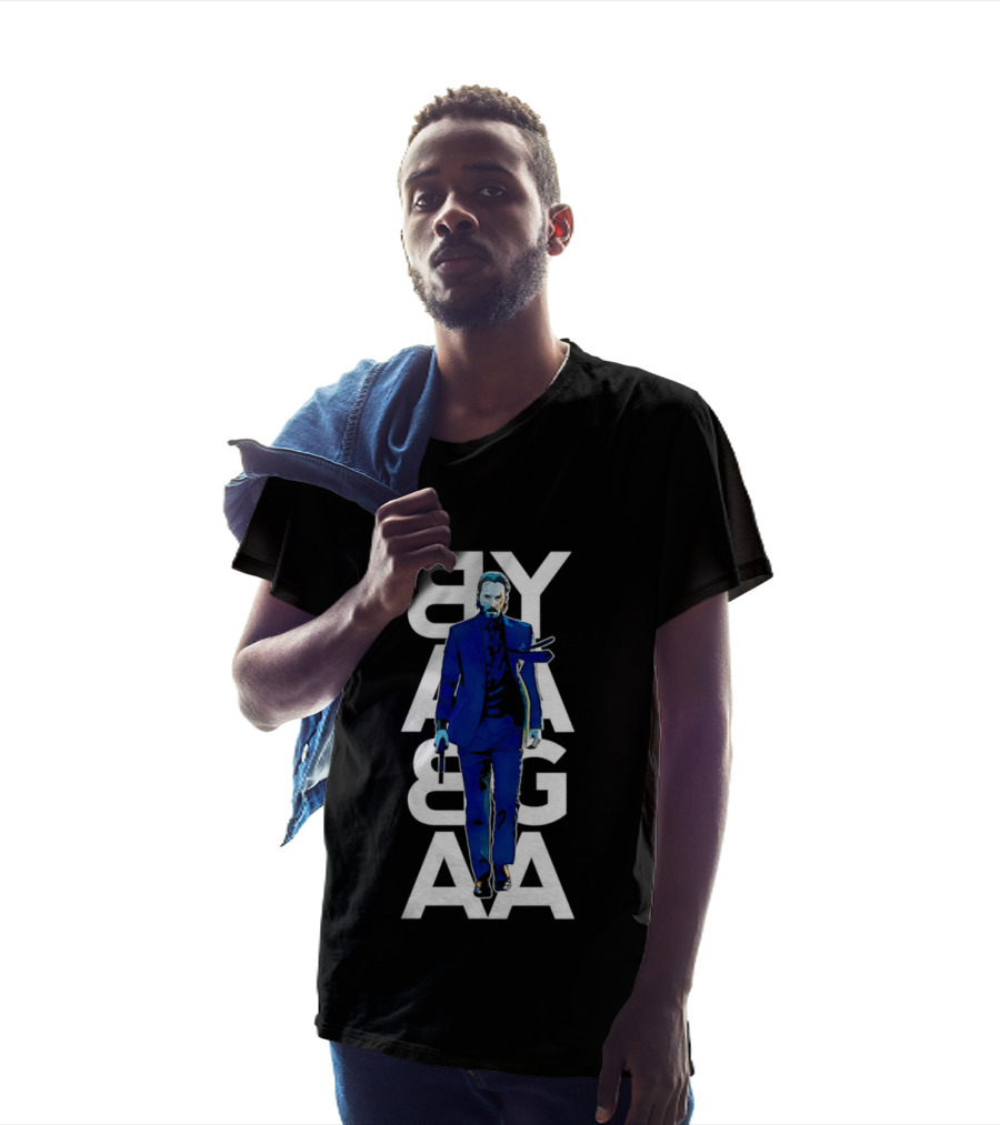John Wick Baba Yaga Blue Suit Walking Gun T-Shirt