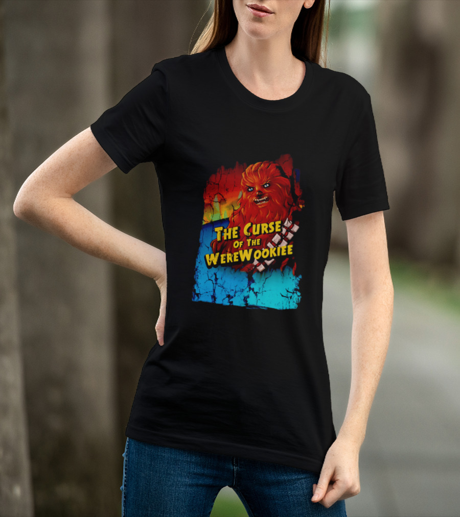 The Curse Of The WereWookiee Retro Horror Monster Mashup T-Shirt