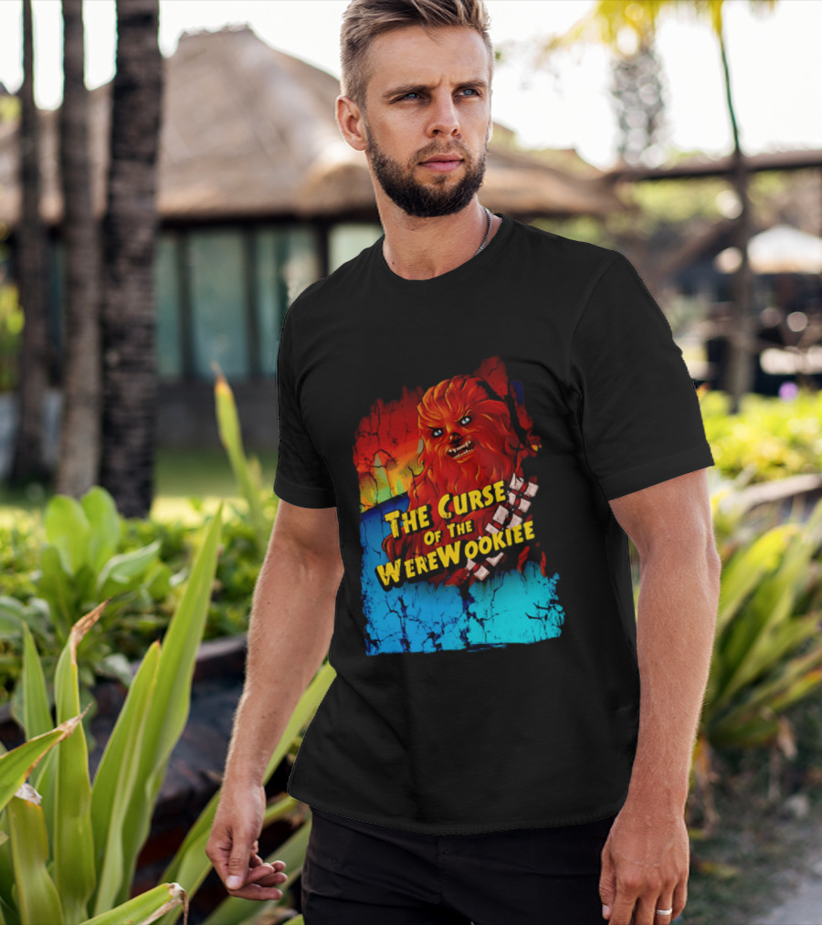The Curse Of The WereWookiee Retro Horror Monster Mashup T-Shirt