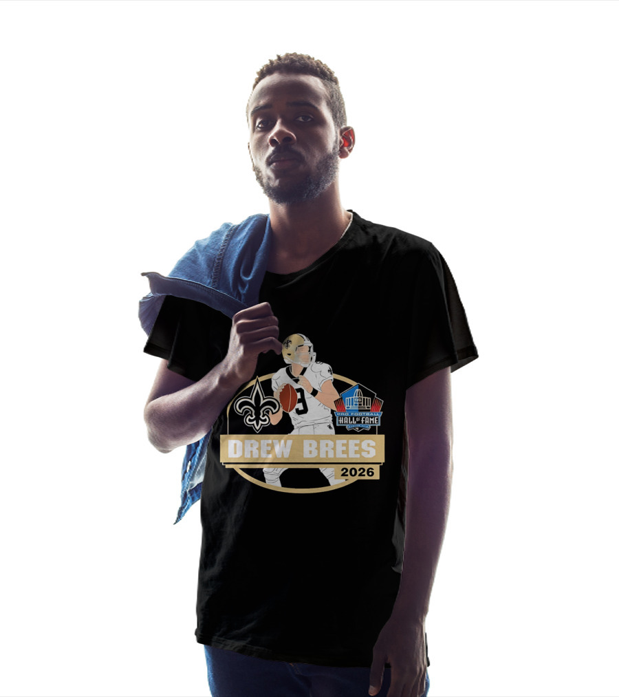 New Orleans Saints Drew Brees Pro Football Hall Of Fame 2026 T-Shirt