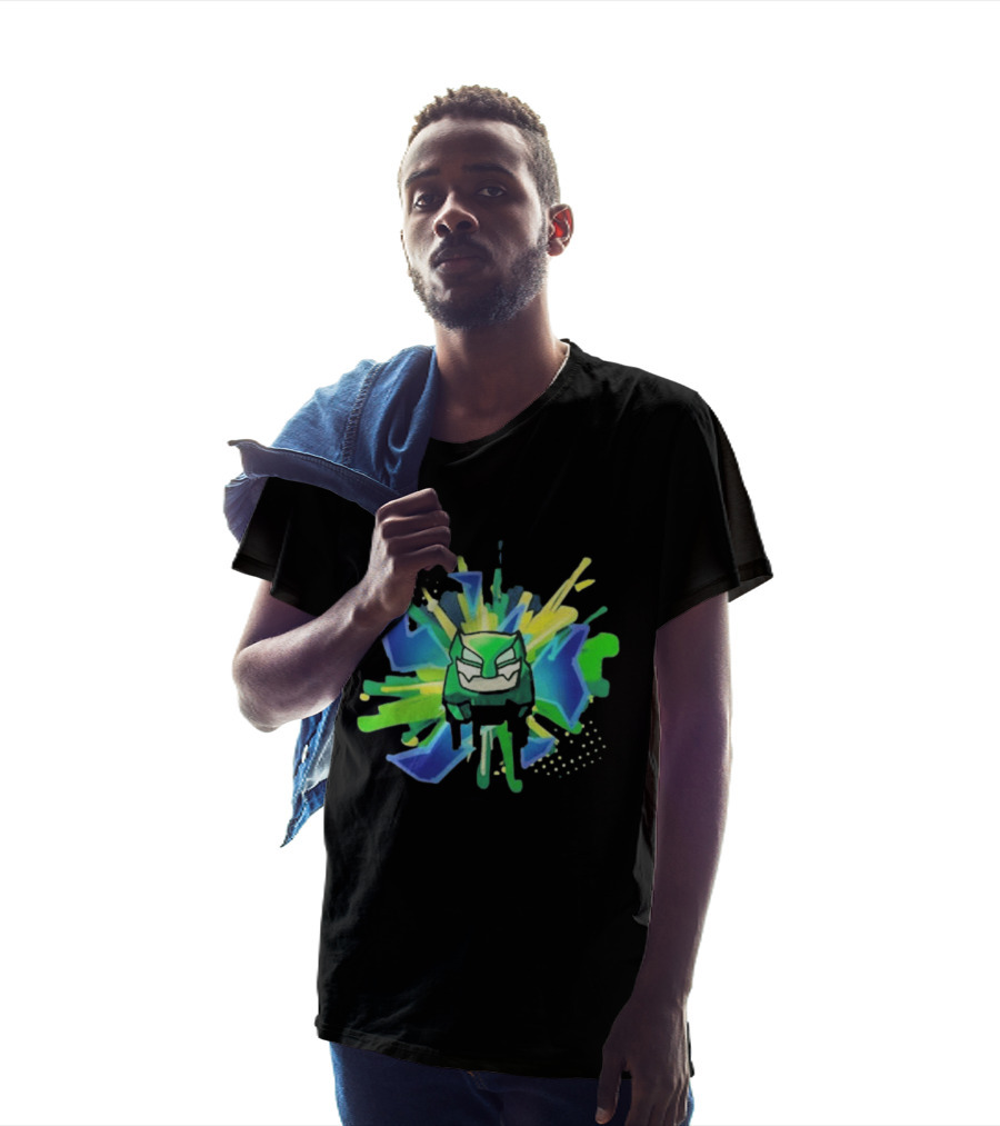 Vortrox Graffiti Green Blue Splash T-Shirt