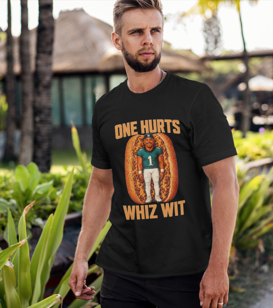 Philadelphia Eagles Jalen Hurts One Whiz Wit Cheesesteak Football Player T-Shirt