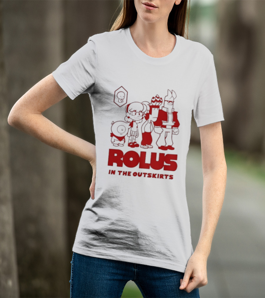 ROLUS In The Outskirts Cartoon Characters Lineup T-Shirt