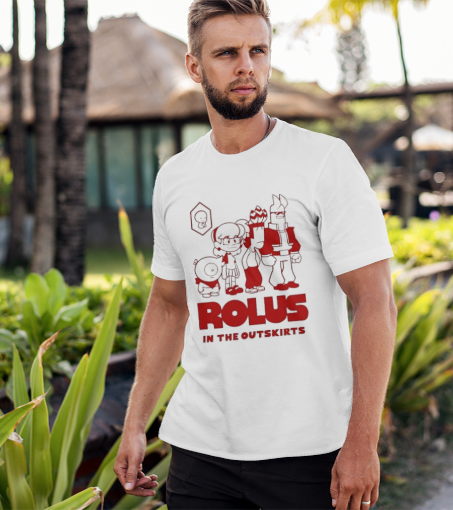 ROLUS In The Outskirts Cartoon Characters Lineup T-Shirt
