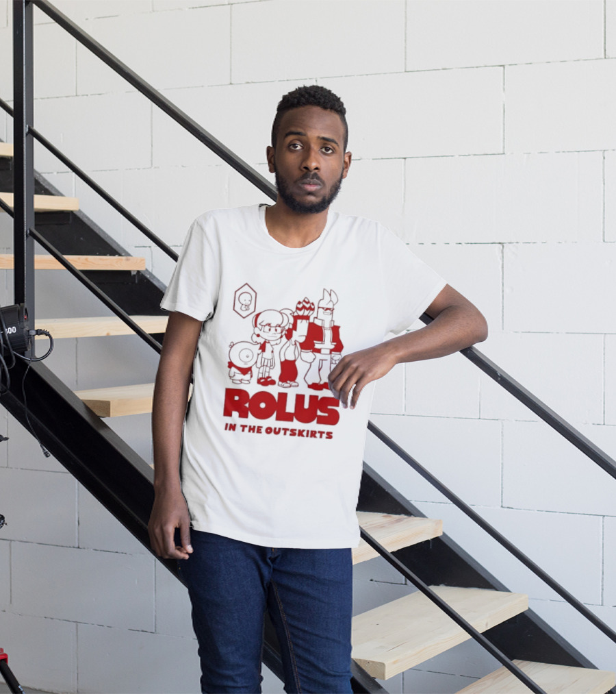 ROLUS In The Outskirts Cartoon Characters Lineup T-Shirt