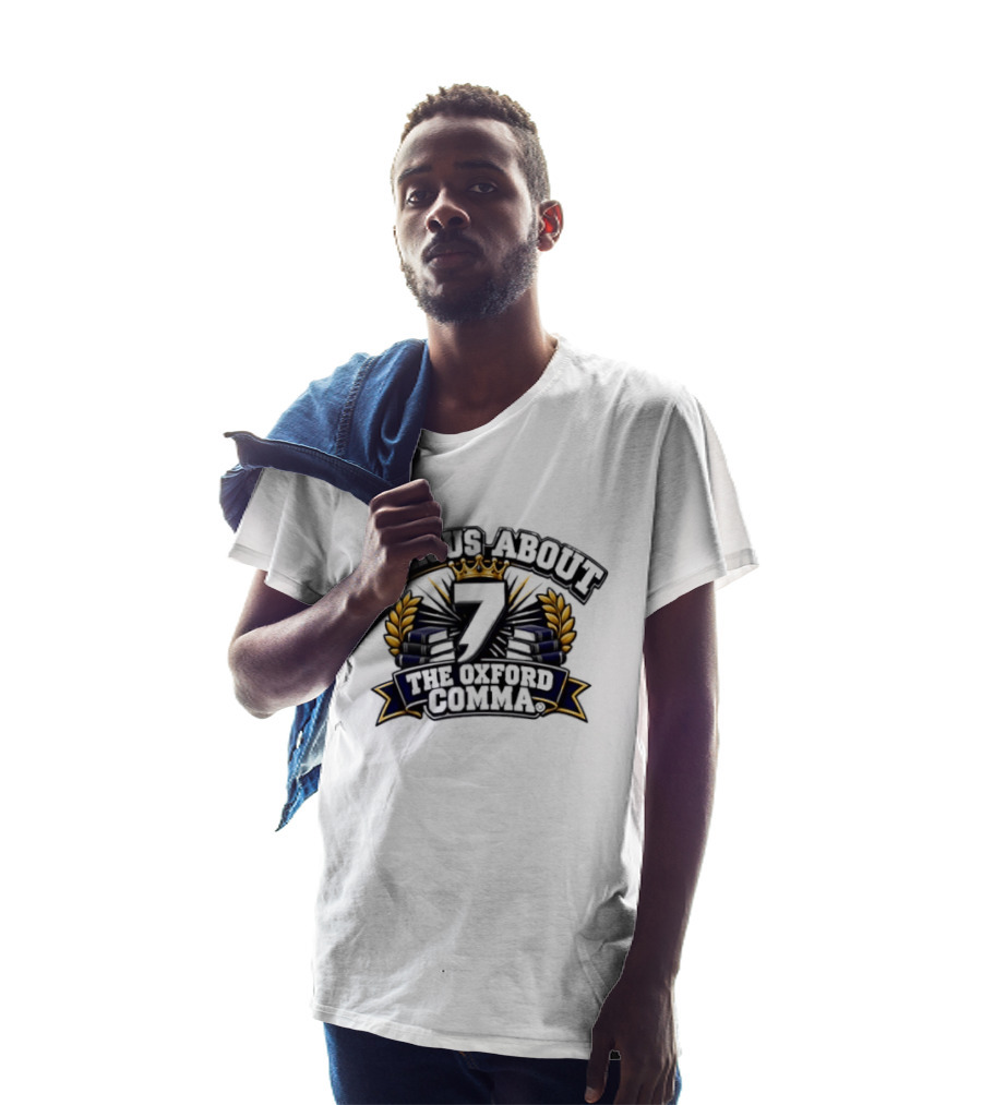 Serious About The Oxford Comma Crown Laurel Lightning T-Shirt
