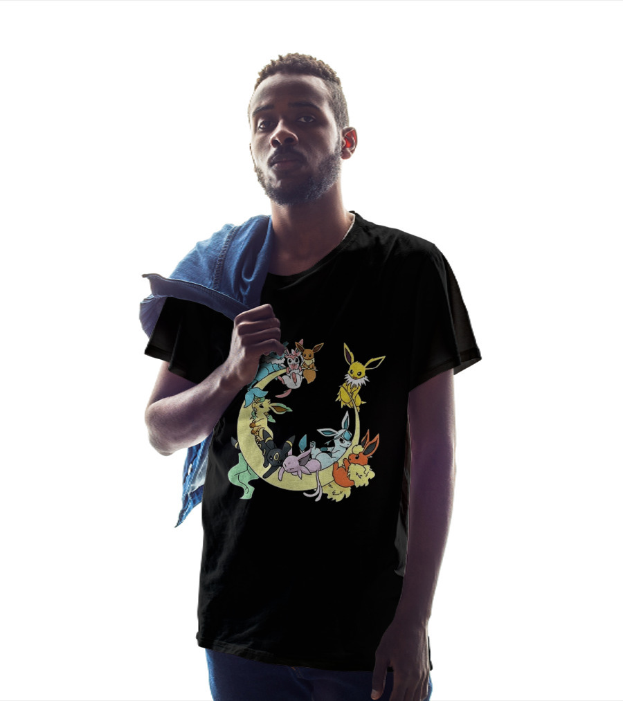 Eevee Evolutions Sylveon Umbreon Flareon Jolteon Vaporeon Espeon Leafeon Glaceon T-Shirt