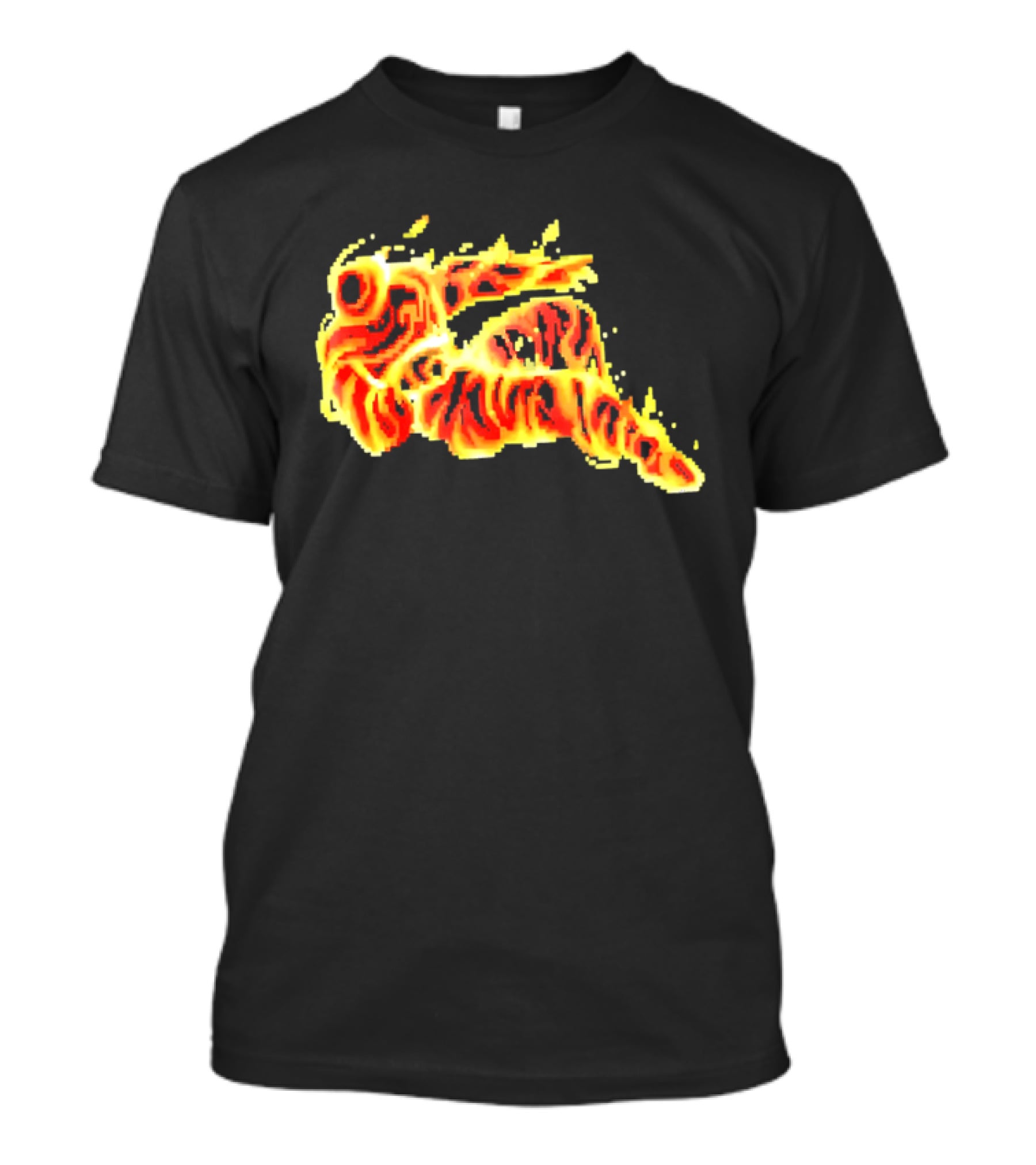 Fiery Waves Of Burning Flame Blaze In Yellow Orange Red Hues T-Shirt