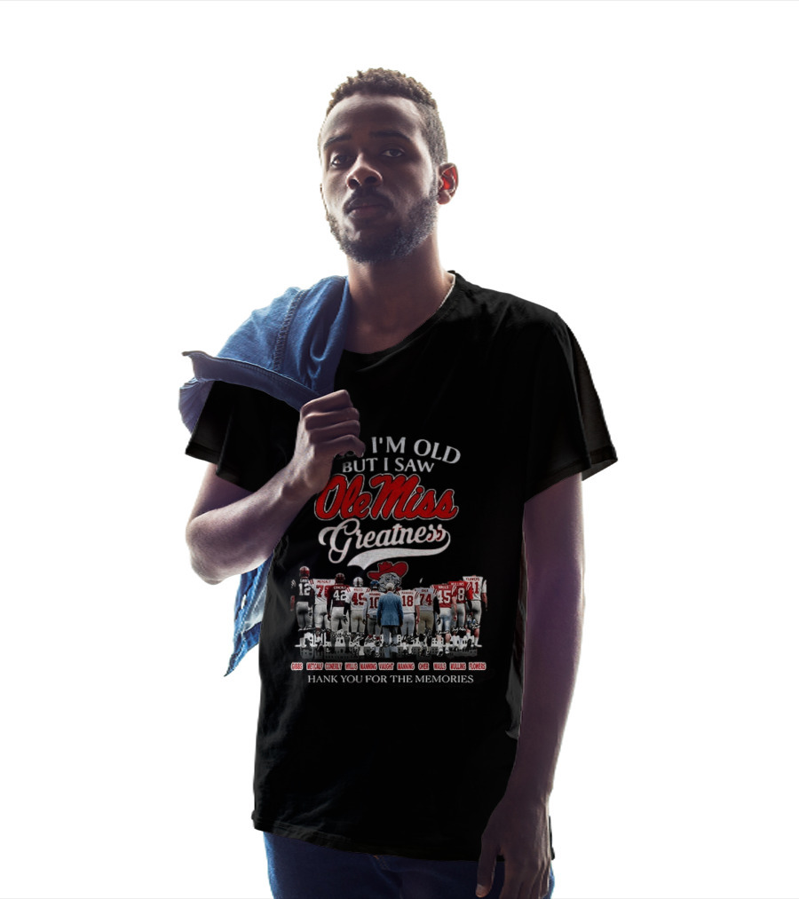 Yes I'm Old But I Saw Ole Miss Greatness Coach Vaught Players Thank You For The Memories T-Shirt