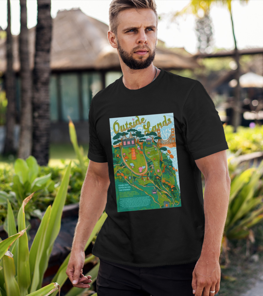 Outside Lands San Francisco August 7 9 2026 Golden Gate Park Charli XCX Rufus Du Sol The Strokes T-Shirt