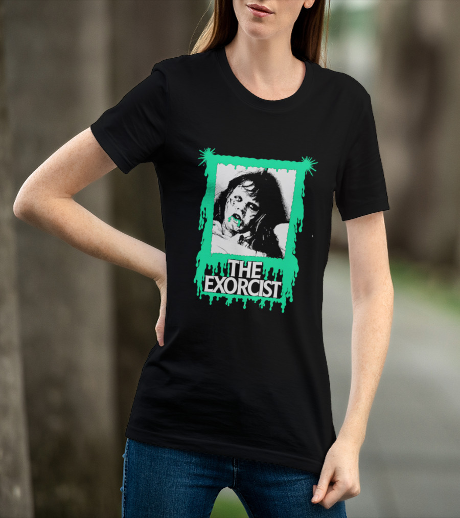 The Exorcist Regan Macneil Neon Drip Horror T-Shirt