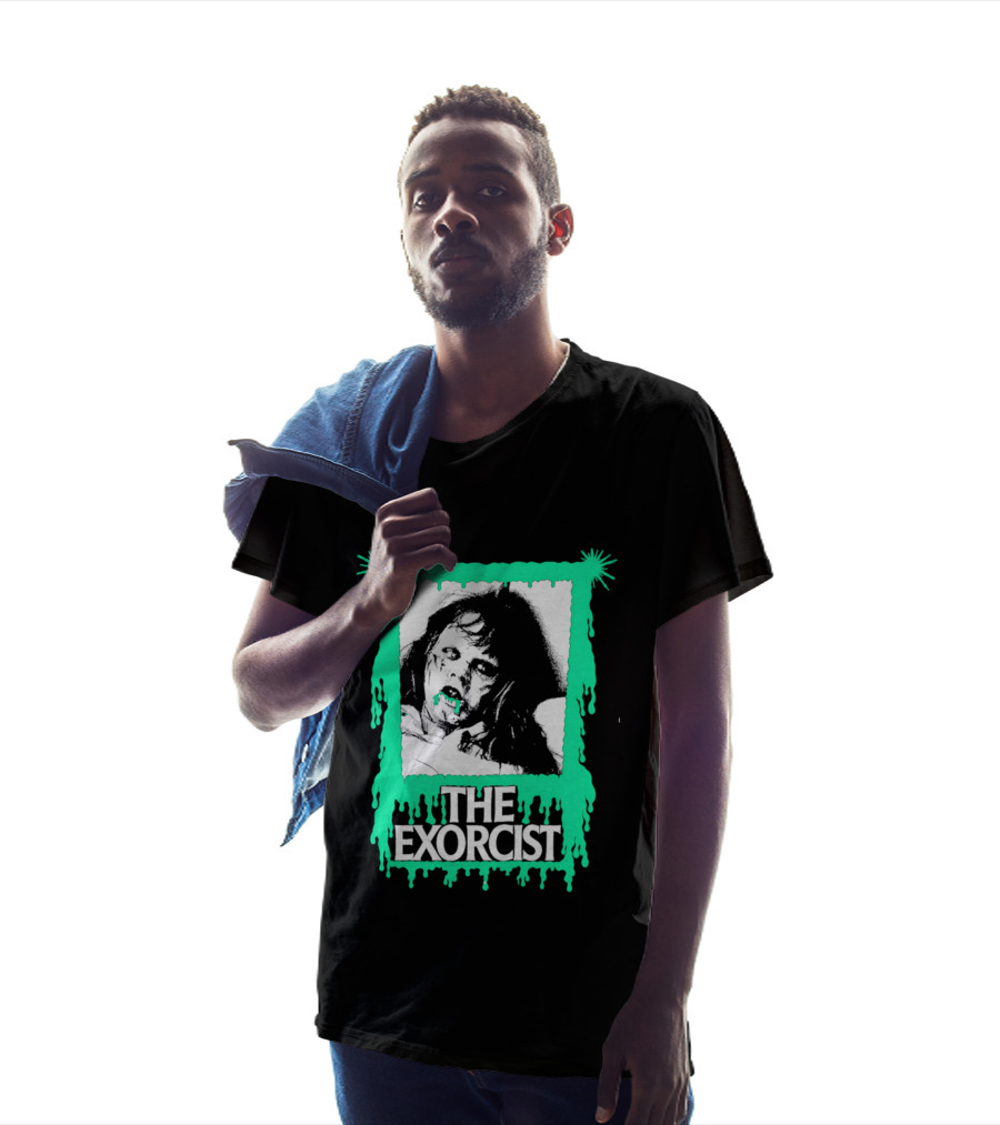 The Exorcist Regan Macneil Neon Drip Horror T-Shirt