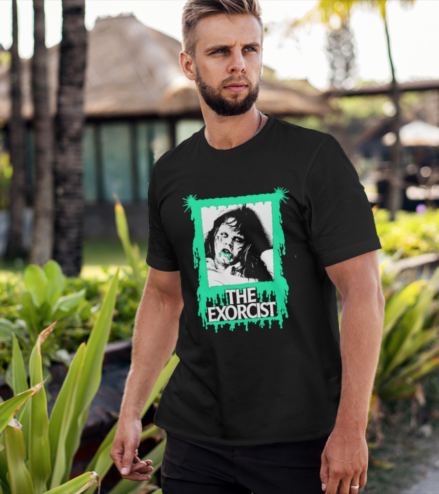 The Exorcist Regan Macneil Neon Drip Horror T-Shirt