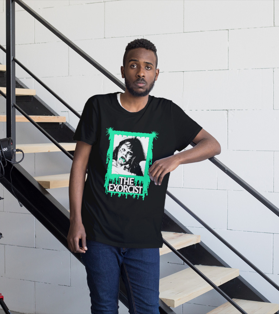 The Exorcist Regan Macneil Neon Drip Horror T-Shirt