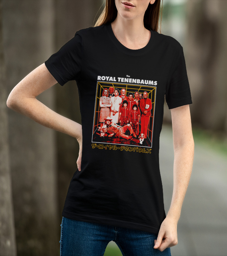 The Royal Tenenbaums Movie Cast Retro Japanese T-Shirt