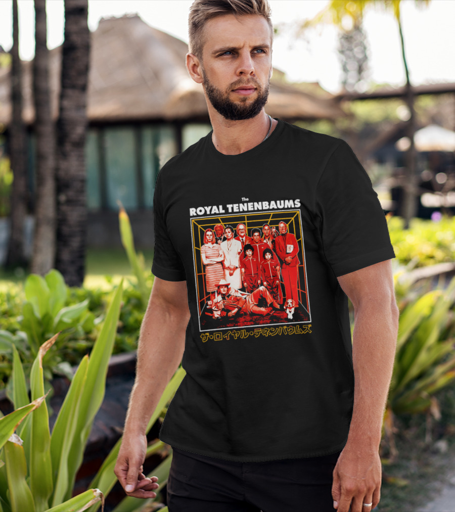 The Royal Tenenbaums Movie Cast Retro Japanese T-Shirt