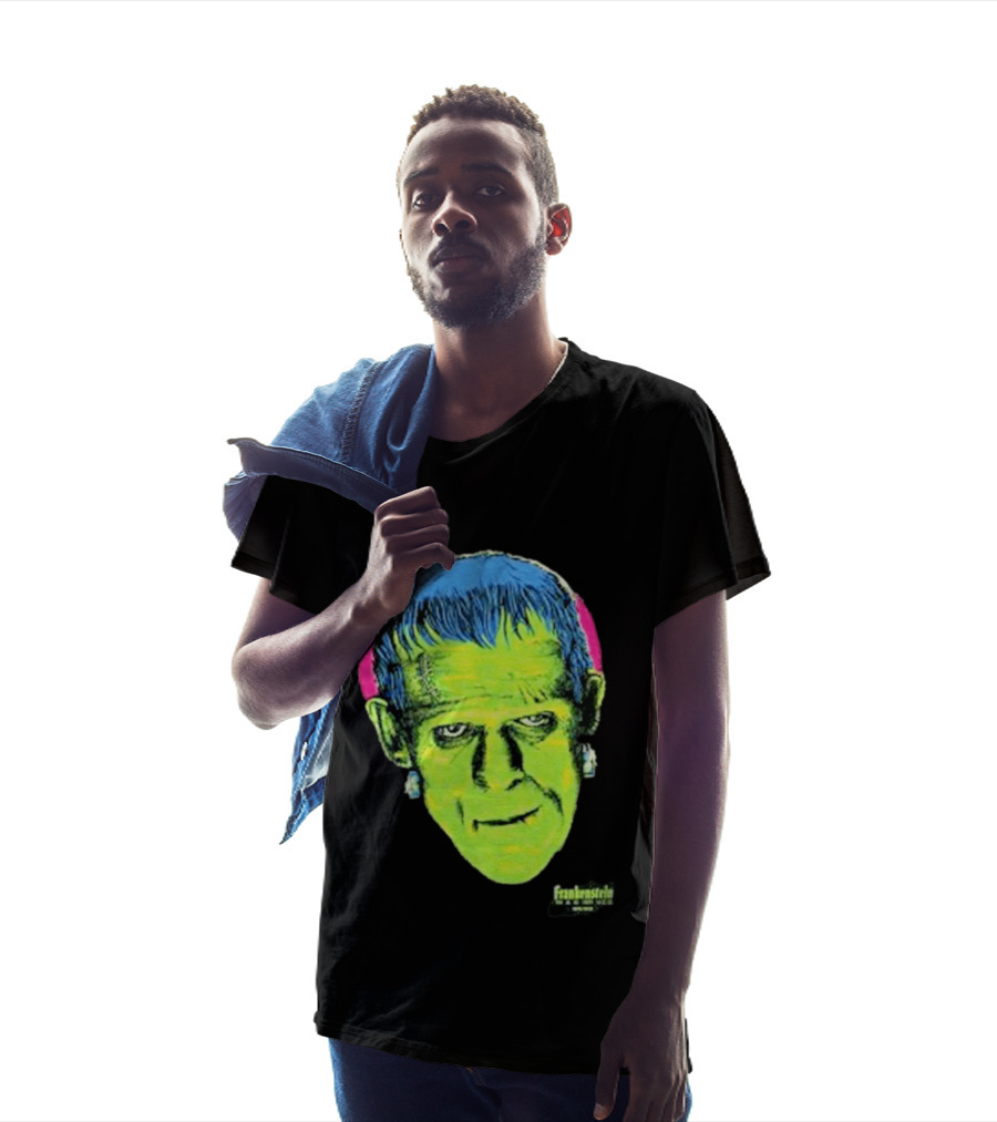 Frankenstein Universal Studios Monsters Head Travis Barker T-Shirt