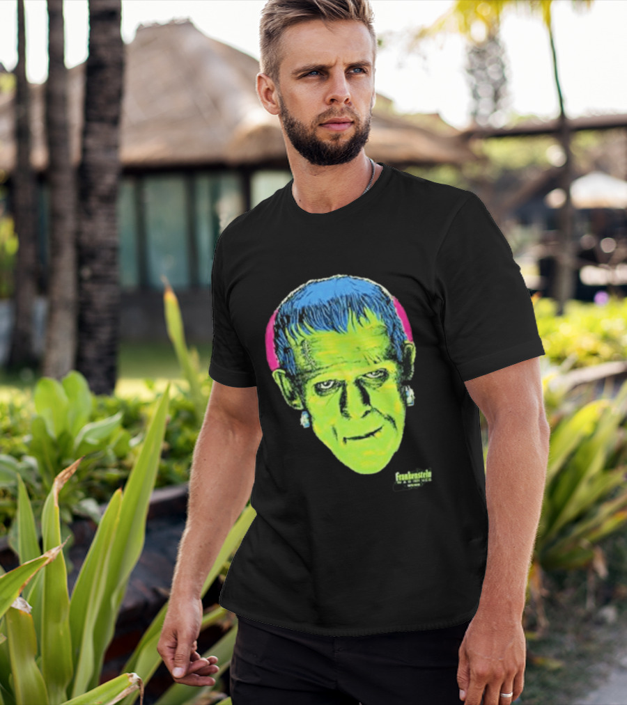 Frankenstein Universal Studios Monsters Head Travis Barker T-Shirt