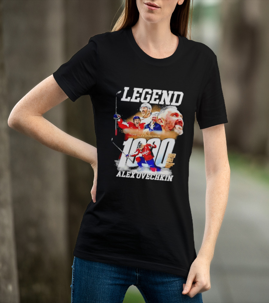 Legend Alex Ovechkin 1000 Career Goals Washington Capitals NHL Player T-Shirt