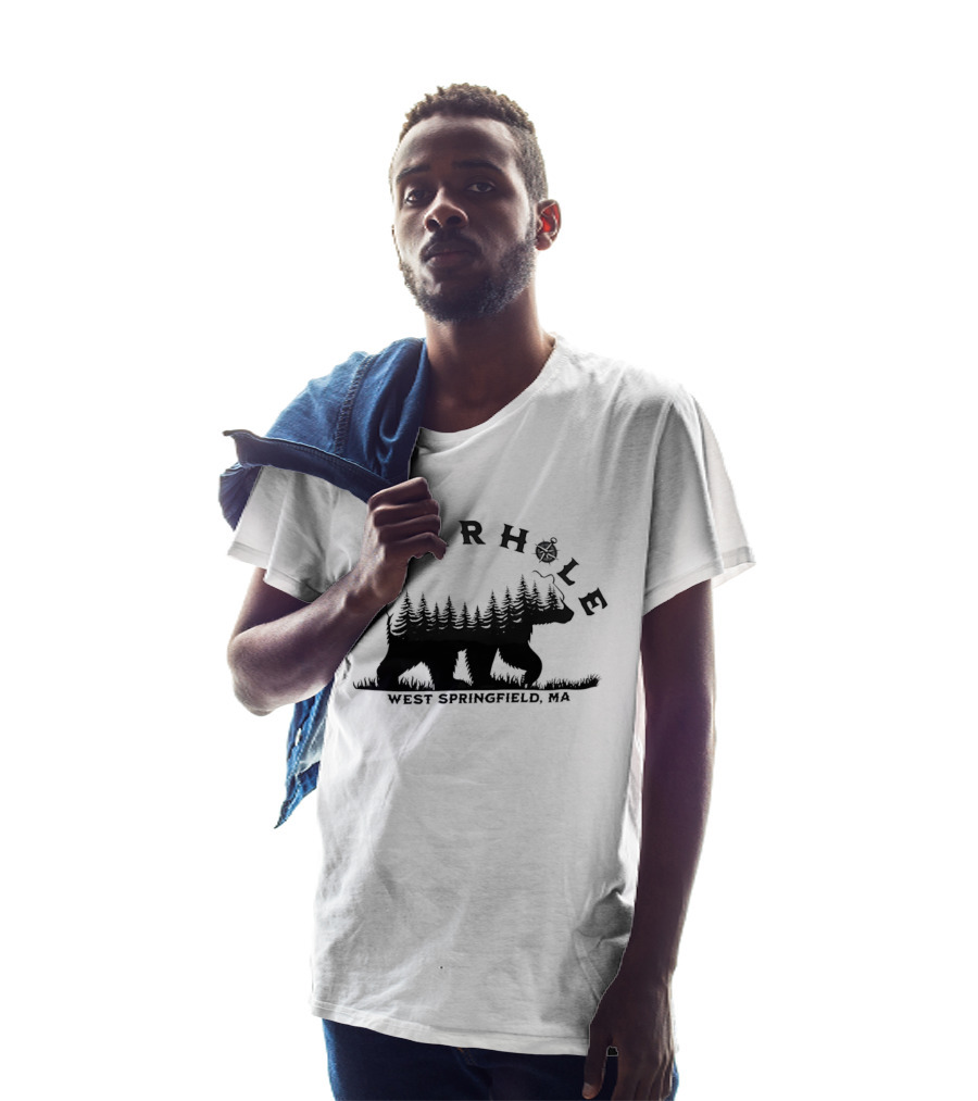 Bearhole West Springfield MA Bear Forest Landscape Compass T-Shirt