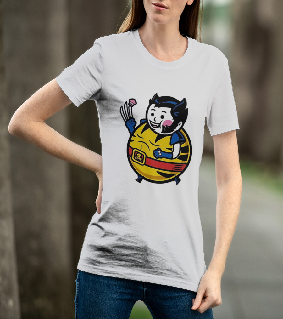 Wolverine Cupcake Fan With Claws And Round Yellow Outfit T-Shirt