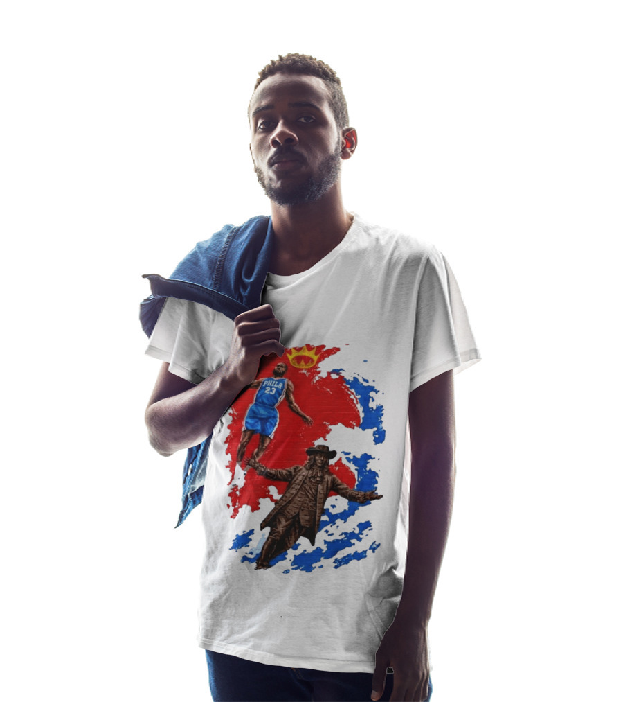LeBron James Philadelphia Crown Mural Art In Chinatown T-Shirt