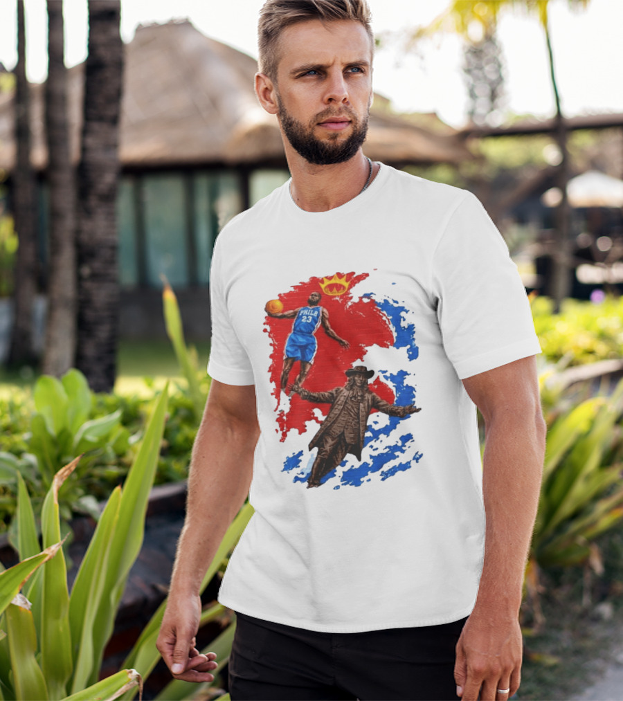 LeBron James Philadelphia Crown Mural Art In Chinatown T-Shirt