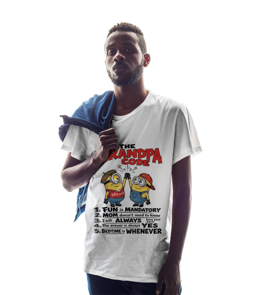 Minion The Grandpa Code Fun Rules Mandatory Mom Minions Humor T-Shirt