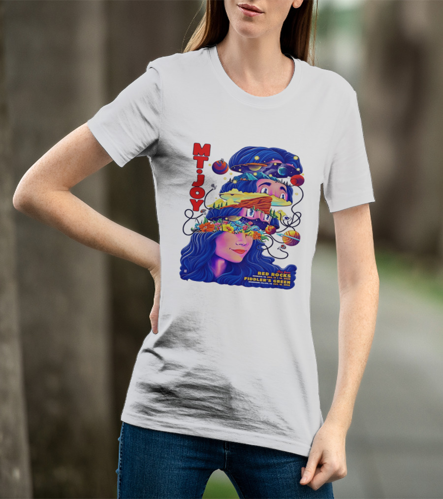 MT. Joy Red Rocks Fiddler's Green Aug 11 2026 Floral Space T-Shirt