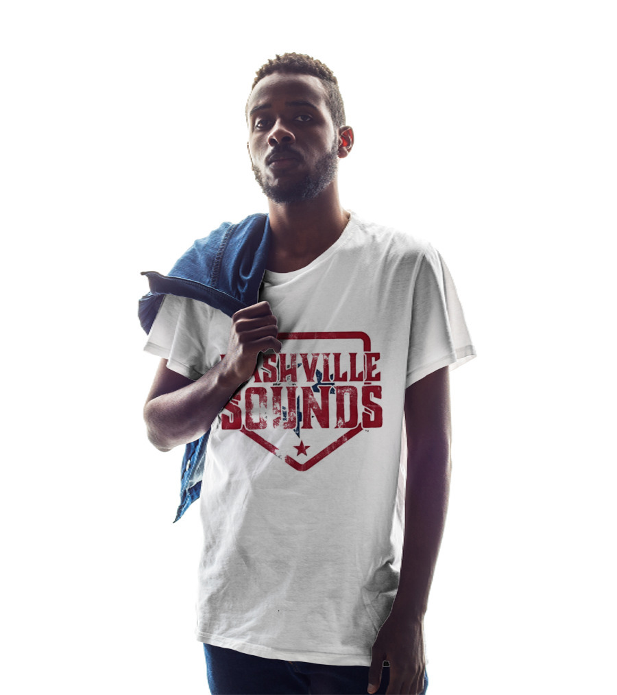 Nashville Sounds Distressed Home Plate Tennessee State Star T-Shirt