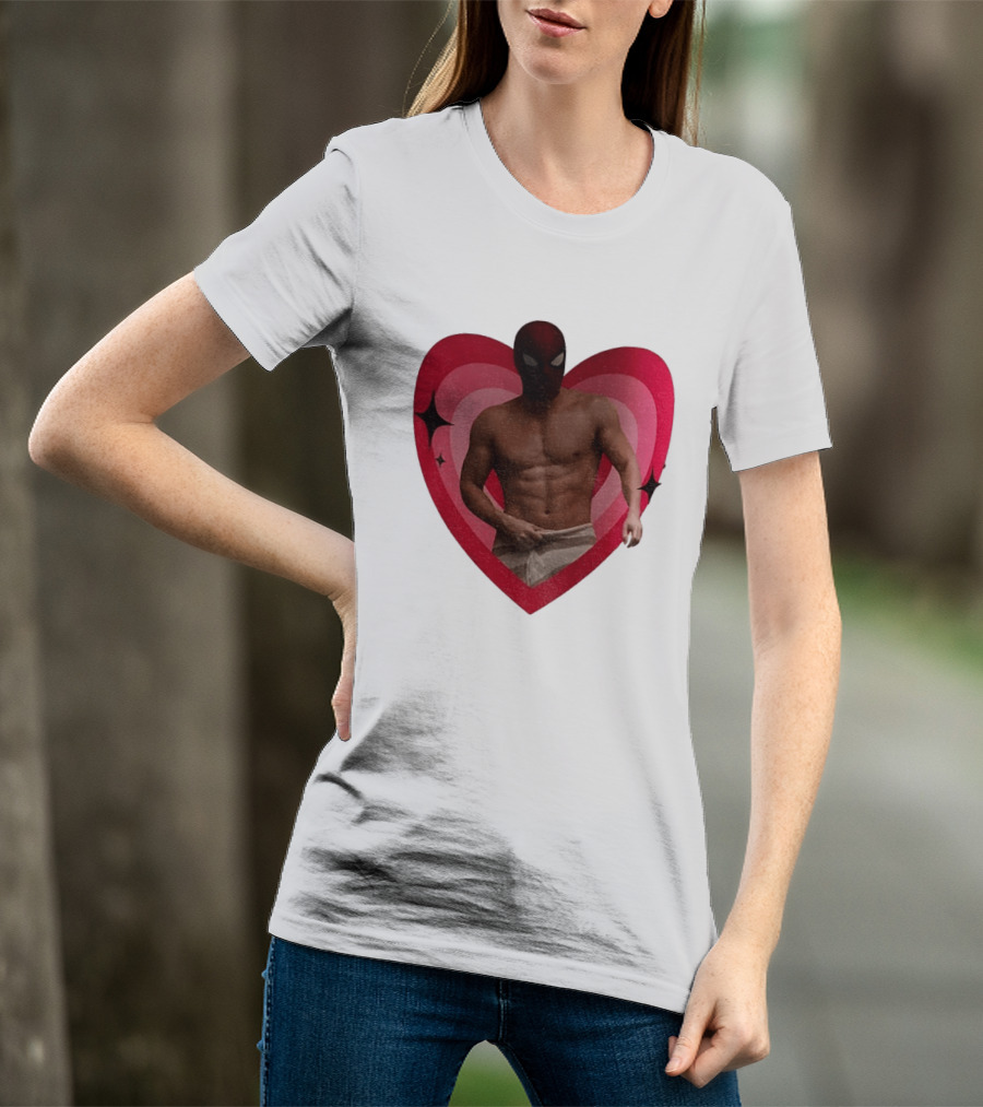 Heart Masked Bodybuilder Spidey T-Shirt
