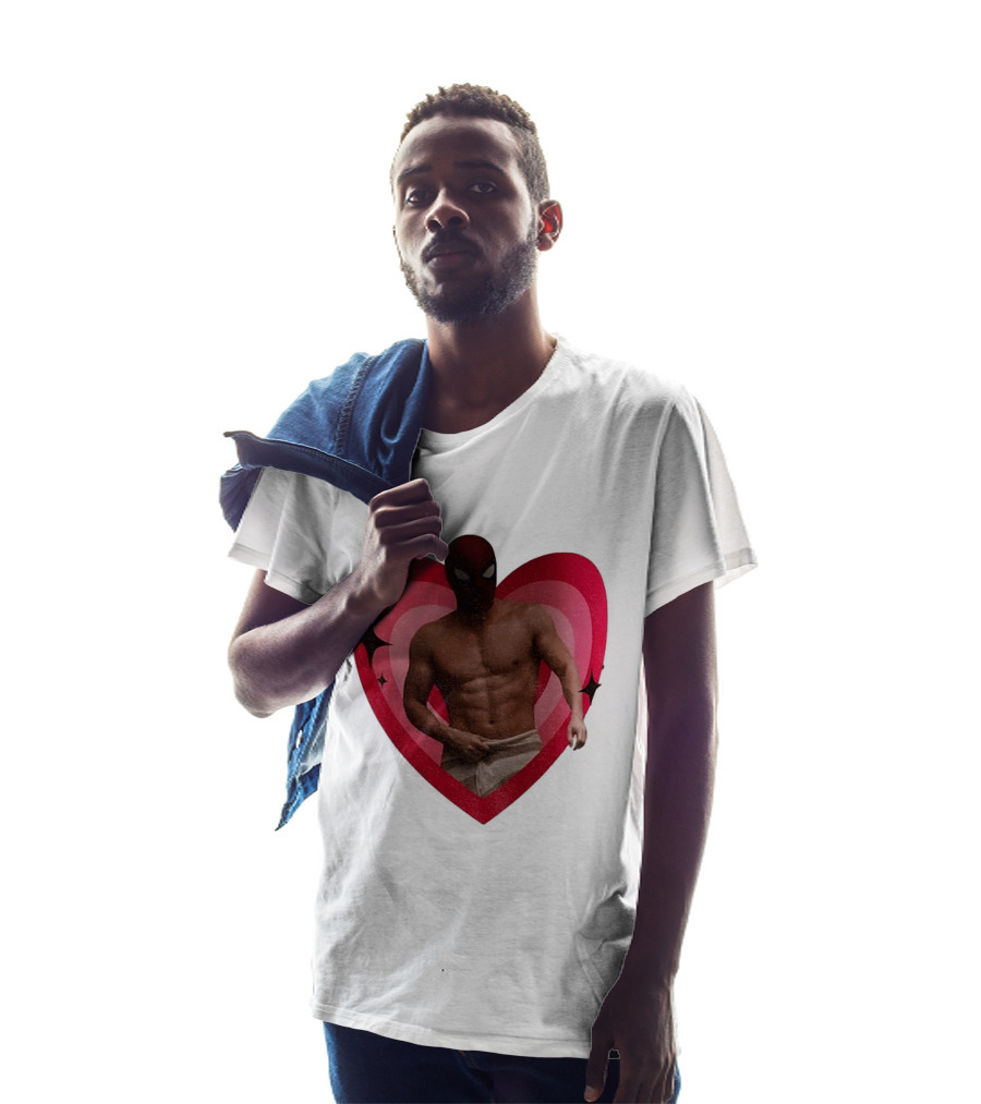 Heart Masked Bodybuilder Spidey T-Shirt