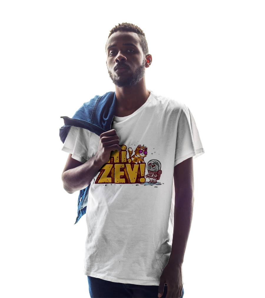 Hi Zev Cartoon Calico Cat Sunglasses Astronaut Creature T-Shirt