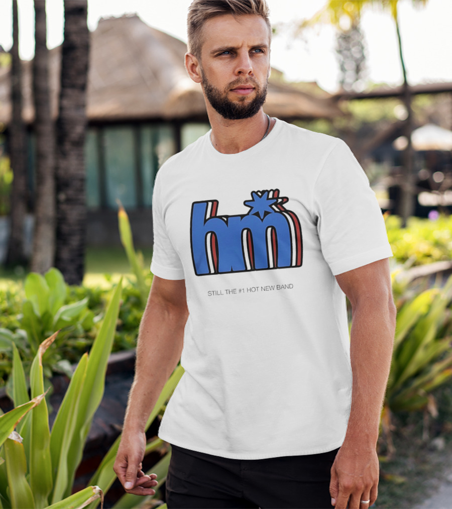 HM Still The Number 1 Hot New Band Blue Star 3D Layered Shadow T-Shirt