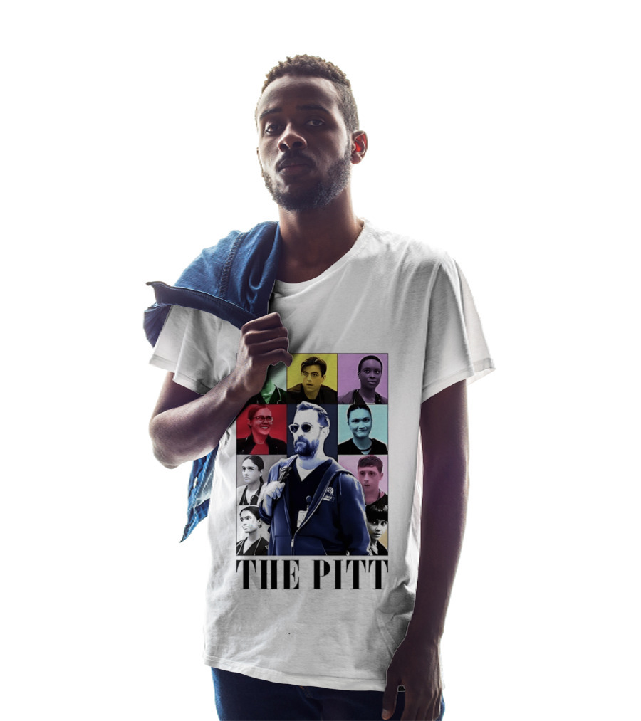 The Pitt Colorful Pop Grid Doctor Portraits Bearded Man In Sunglasses T-Shirt