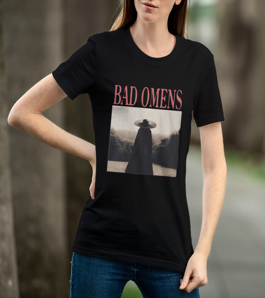 Bad Omens Specter Tour Dark Figure In Shadowy Landscape T-Shirt