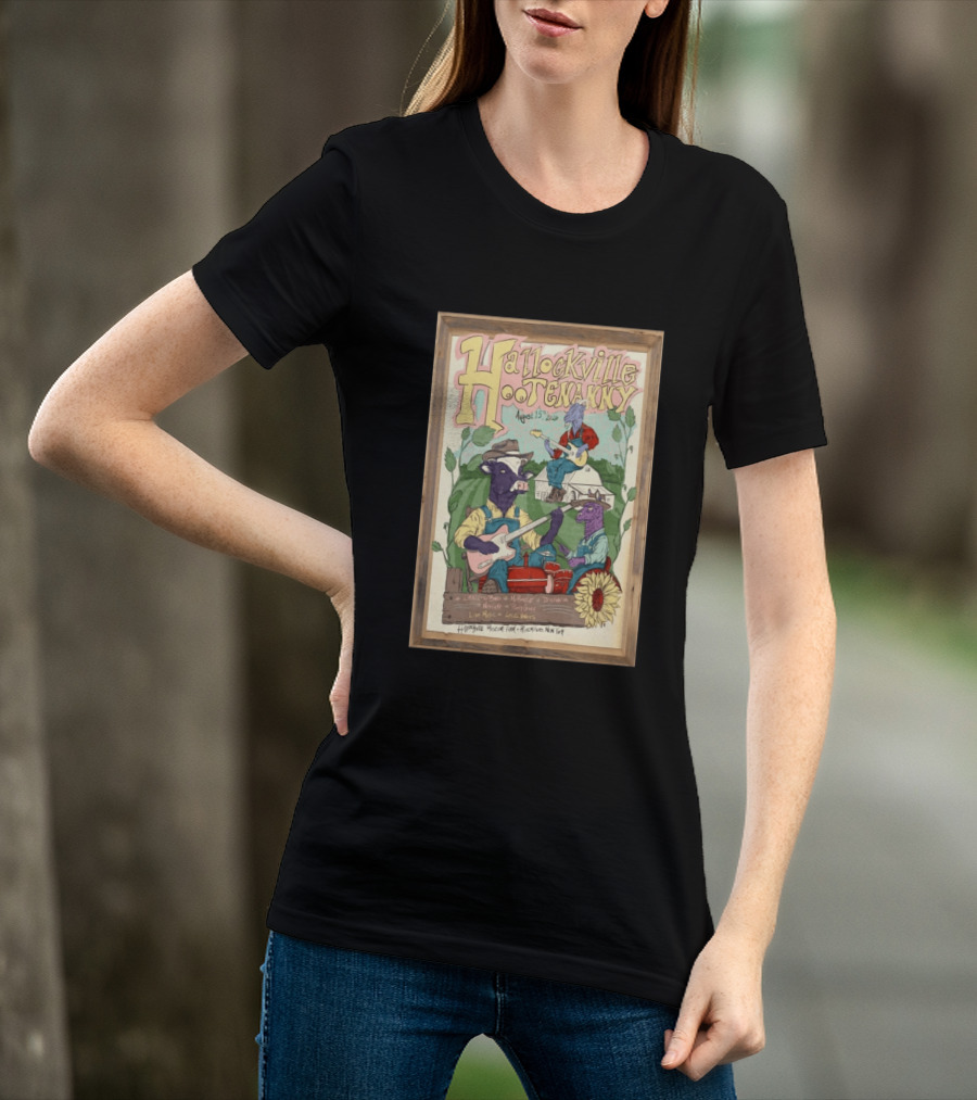 Hallockville Hootenanny August 15 2026 Live Music Farm Riverhead NY T-Shirt