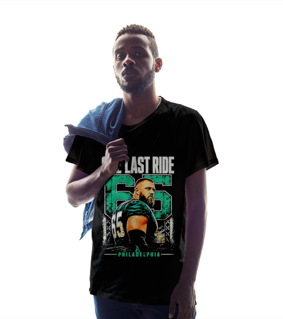 One Last Ride Philadelphia Football Player Number 65 T-Shirt
