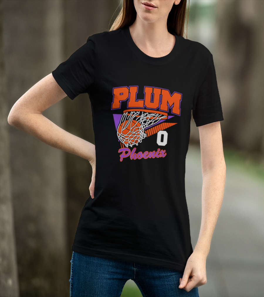 Phoenix Suns Plum Basketball Hoop Net Number 0 T-Shirt