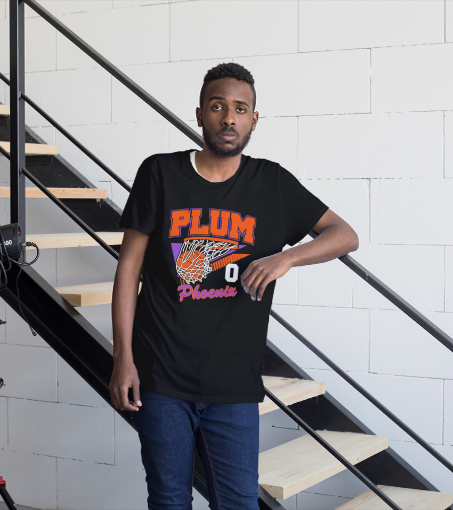 Phoenix Suns Plum Basketball Hoop Net Number 0 T-Shirt