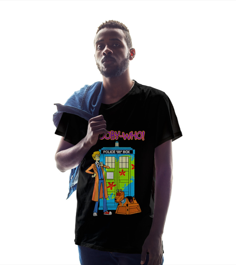 Scooby Who Shaggy Tenth Doctor Mystery Machine Painted Tardis K9 Robot T-Shirt