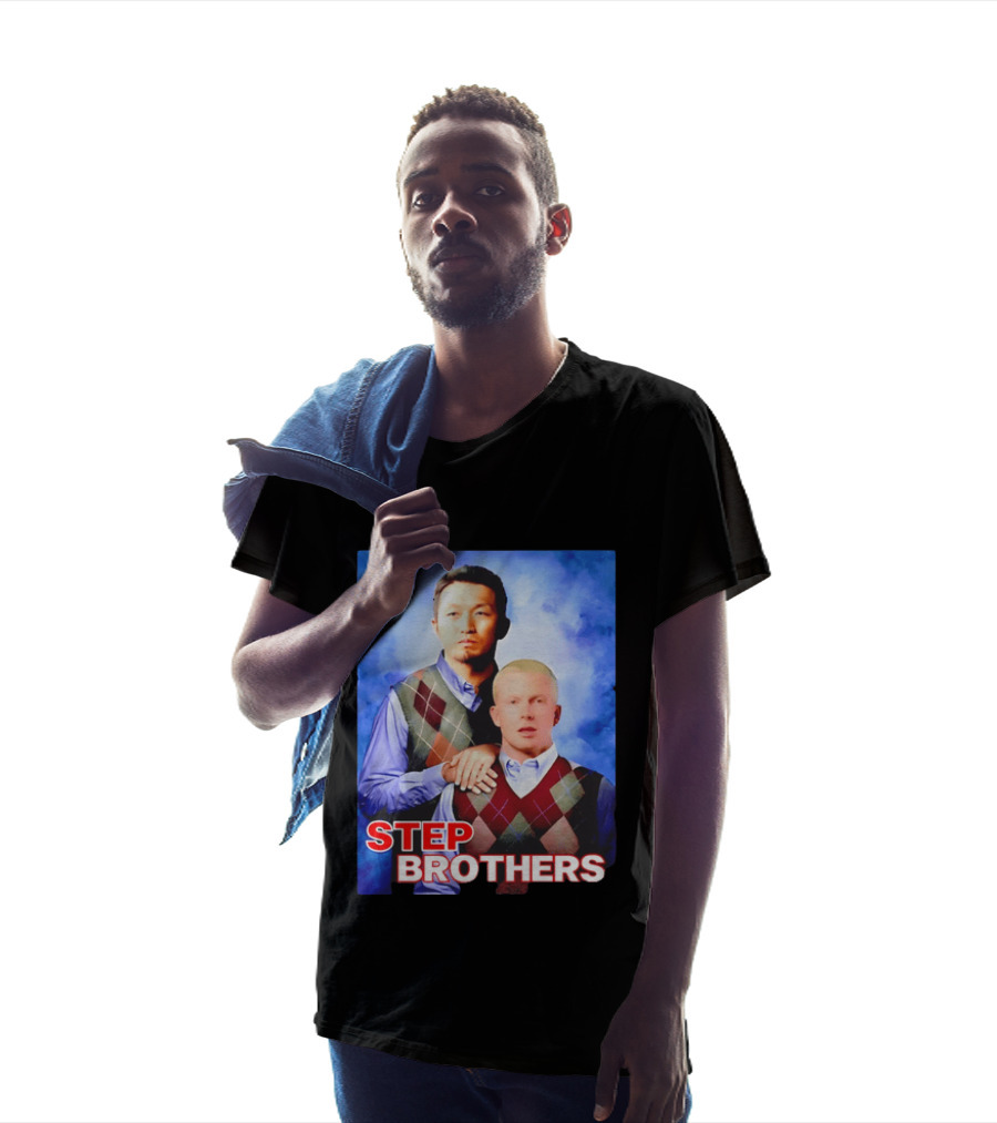 Step Brothers Two Men Argyle Vests Blue T-Shirt
