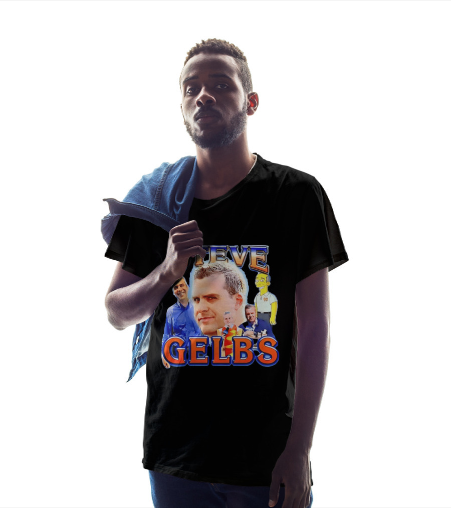 Steve Gelbs Bootleg Photo Collage Simpsonized Cartoon Hot Dog Suit T-Shirt