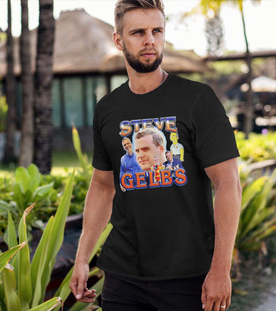 Steve Gelbs Bootleg Photo Collage Simpsonized Cartoon Hot Dog Suit T-Shirt