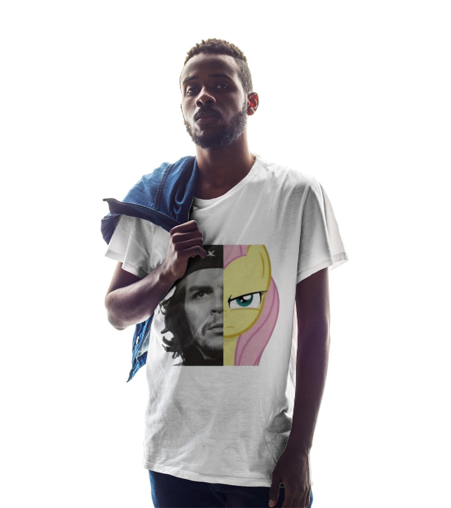Che Guevara Fluttershy Crossover Fusion Face Mashup T-Shirt
