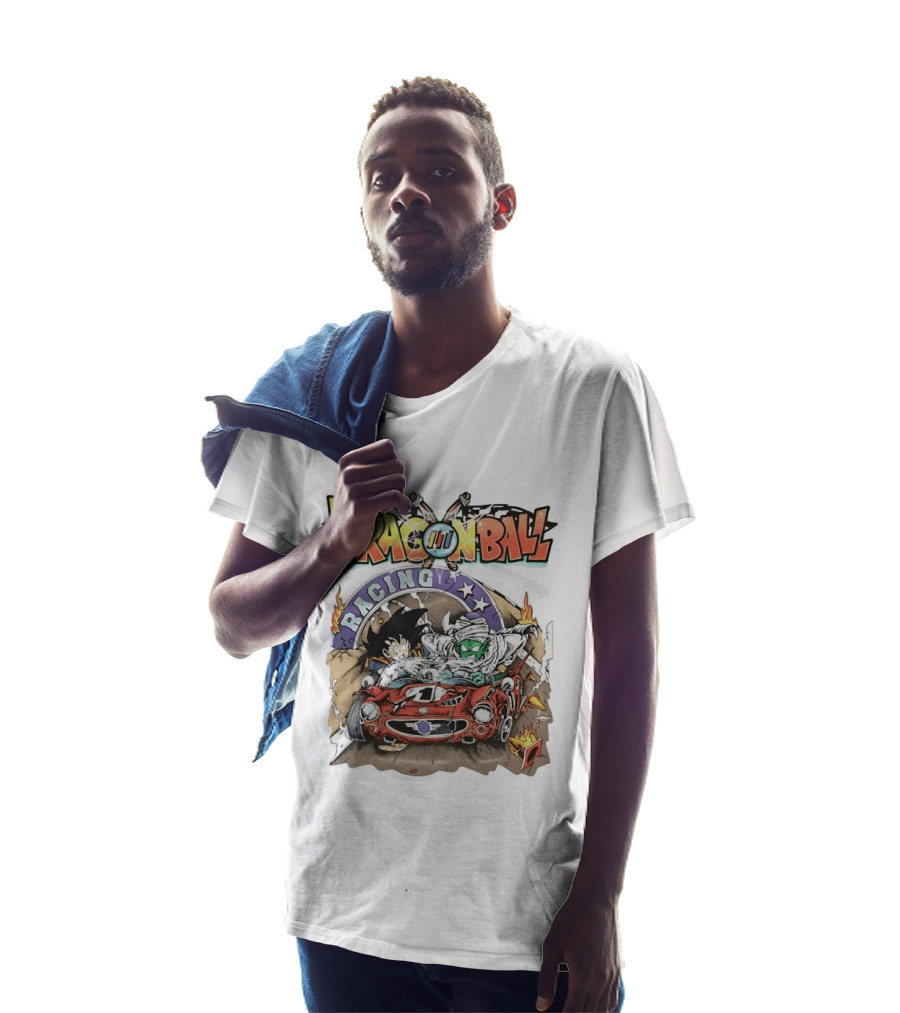 Dragon Ball Racing Goku Piccolo Red Racecar Adventure T-Shirt