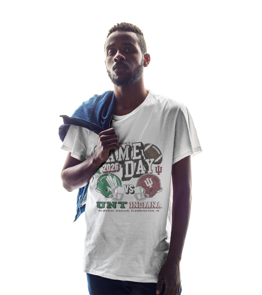 North Texas Mean Green University Of North Texas Vs Indiana Hoosiers Game Day September 5 2026 Memorial Stadium Bloomington T-Shirt