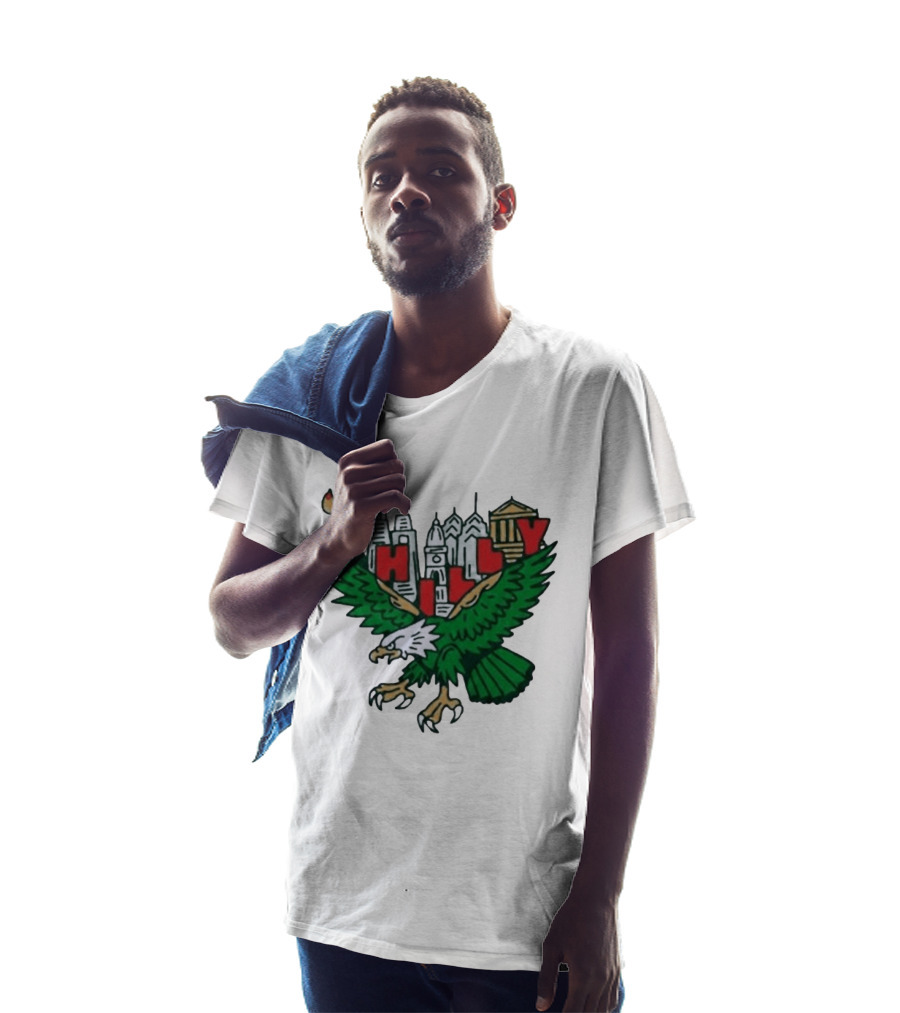 Philly Eagles City Of Brotherly Love Skyline Green Eagle T-Shirt