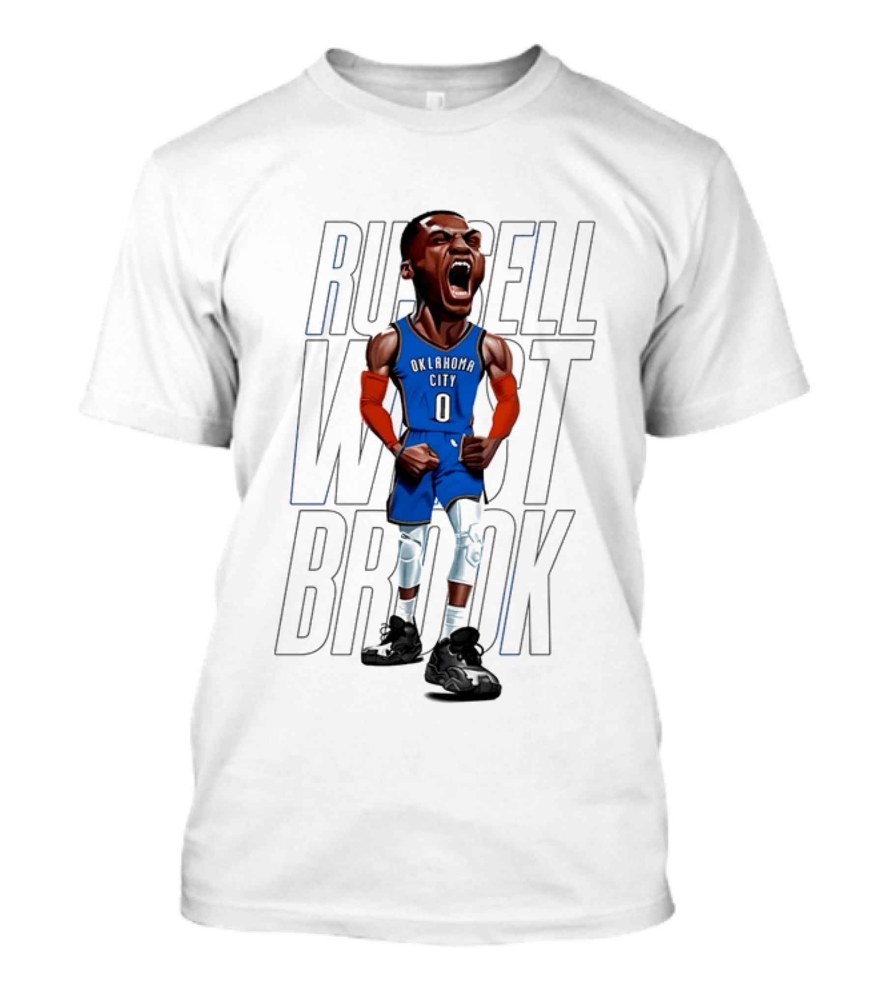 Russell Westbrook Oklahoma City Thunder 0 Basketball Scream T-Shirt