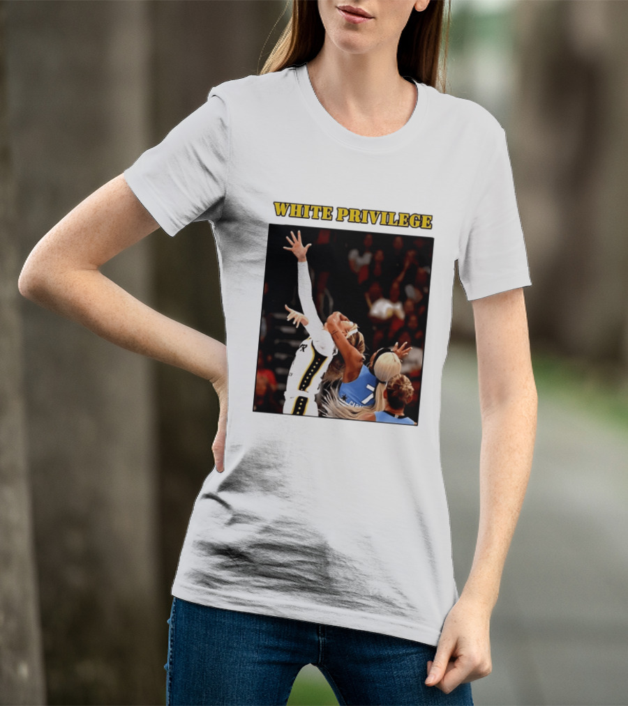 WHITE PRIVILEGE Sophie Cunningham DiJonai Carrington Basketball Confrontation T-Shirt